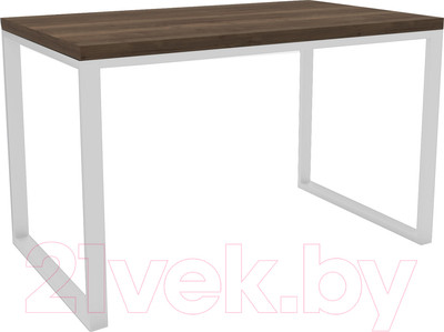 Письменный стол Hype Mebel Чикаго 120x60 (белый/дуб галифакс олово)