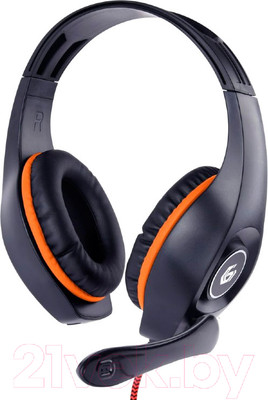 Наушники-гарнитура Gembird GHS-05-O (Orange/Black)