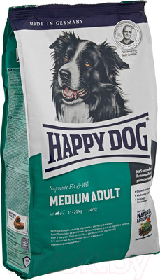 Сухой корм для собак Happy Dog Supreme Fit & Well Medium Adult / 60756 (12кг)
