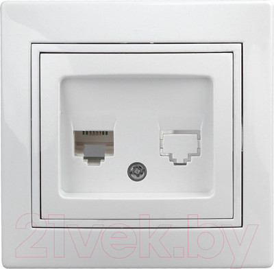 Розетка INTRO Plano 1-302-01 / Б0027619 (белый)