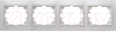 Рамка для выключателей и розеток INTRO Plano 1-504-01 / Б0027629 (белый)