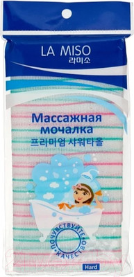 Мочалка для тела La Miso Массажная жесткая (зеленый)