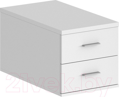 Тумба Norden С 2 ящиками / SG.537.WH.WH (белый/белый)