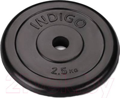 Диск для штанги Indigo Sport IN122 (2.5кг, черный)