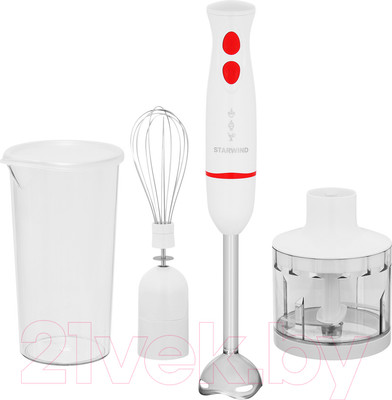 Блендер погружной StarWind SBP2242 (белый/оранжевый)