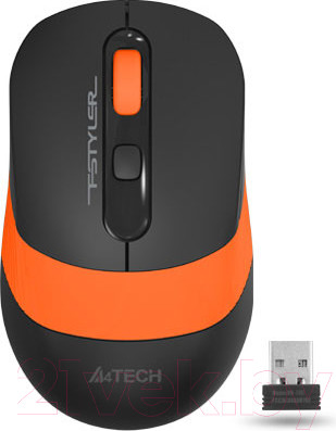 Мышь A4Tech Fstyler FG10 (черный/оранжевый)