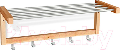 Вешалка для одежды Sheffilton Альберо SHT-WH4 (прозрачный лак/алюм. металик)