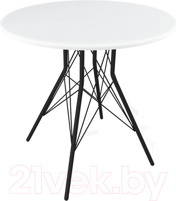 Обеденный стол Sheffilton SHT-T2 (черный муар/белый)