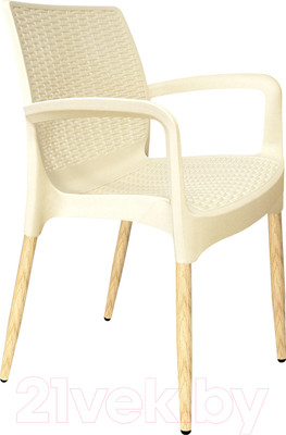 Стул садовый Sheffilton SHT-S68/S424-С (бежевый/светлый орех)