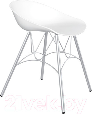 Стул Sheffilton SHT-ST19/S100 (белый/хром лак)
