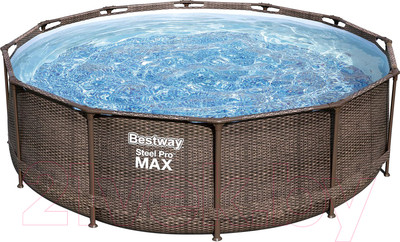Каркасный бассейн Bestway Steel Pro MAX Ротанг 56709 (366х100, с фильтр-насосом)