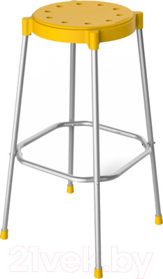 Табурет барный Sheffilton SHT-S48 (желтый/хром лак)
