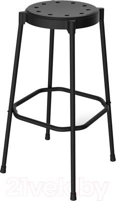 Табурет барный Sheffilton SHT-S48 (черный/черный муар)