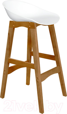 Стул барный Sheffilton SHT-ST19/S65 (белый/светлый орех)