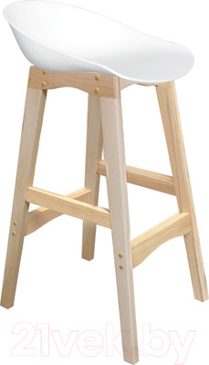 Стул барный Sheffilton SHT-ST19/S65 (белый/прозрачный лак)
