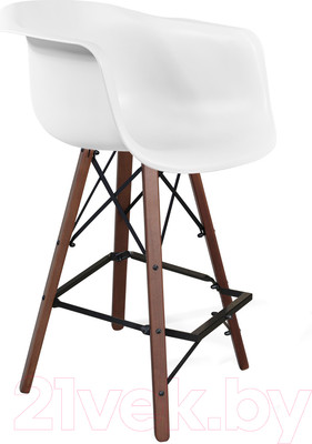Стул барный Sheffilton SHT-ST31/S80 (белый/темный орех/черный муар)