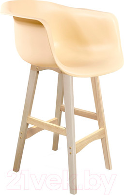 Стул барный Sheffilton SHT-ST31/S65 (бежевый/прозрачный лак)