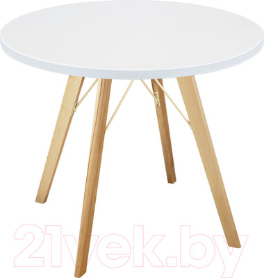 Обеденный стол Sheffilton SHT-TU9/80 МДФ (прозрачный лак/белый шагрень)