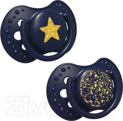 Набор пустышек Lovi Stardust динамичная / 22/893_blue (2шт)