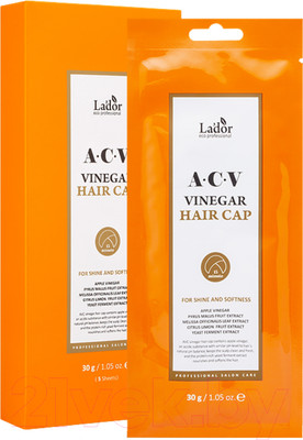 Маска для волос La'dor Acv Vinegar Hair Cap с яблочным уксусом (30г)