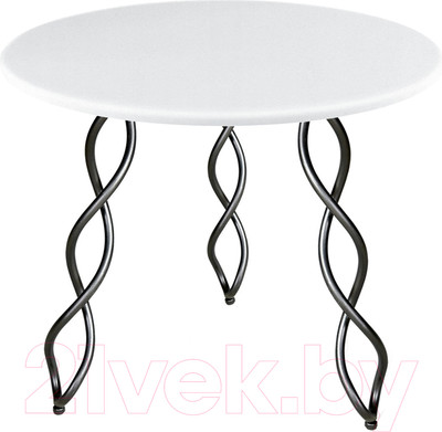 Обеденный стол Sheffilton SHT-TU17/80 МДФ (черный муар/белый)