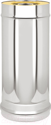 Труба дымохода Везувий 0.5мм д. 150х250 L-0.5м (оцинкованный)