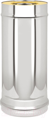 Труба дымохода Везувий 0.8мм д. 150х220 L-1м (оцинкованный)