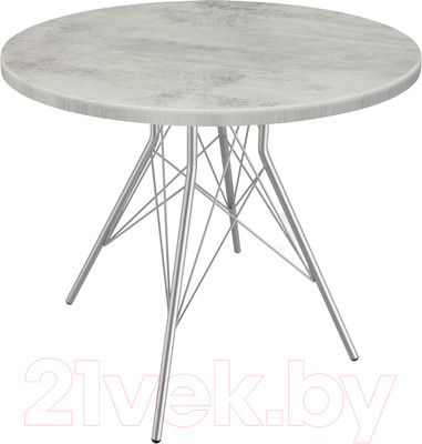 Обеденный стол Sheffilton SHT-TU2-1/80 МДФ (хром лак/бетон светлый)