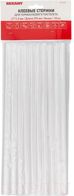 Клеевые стержни Rexant 09-1277 (10шт, белый)