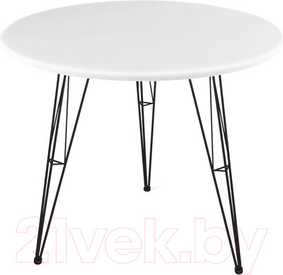 Обеденный стол Sheffilton SHT-TU10/80 МДФ (черный/белый)