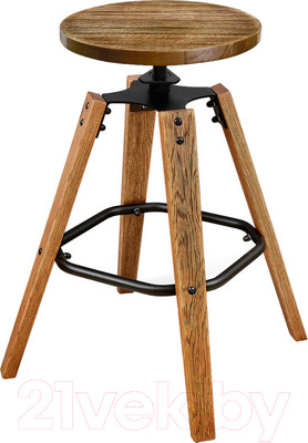 Табурет барный Sheffilton SHT-ST16/S93 (брашированный коричневый/черный муар)