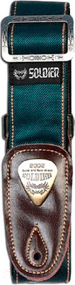 Ремень для гитары Soldier STP13104 (зеленый)