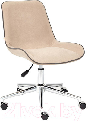 Кресло офисное Tetchair Style флок (бежевый)