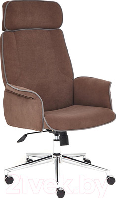 Кресло офисное Tetchair Charm флок (коричневый)