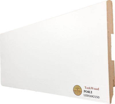 Плинтус Teckwood МДФ 120x16x2150 (белый роял)