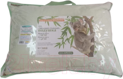 Подушка для сна Delford Эвкалипт Стандарт ПВХ / 1ЭП/л-уп21 (68x68)