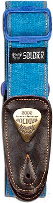 Ремень для гитары Soldier STP13074 (джинсовый голубой)