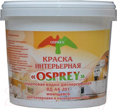 Краска Osprey Интерьерная моющаяся ВД-АК-201 (2.8кг, белый)
