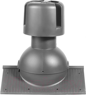 Аэратор коньковый Krovent Pipe-Cone для любого типа кровли RAL 7024 (серый)