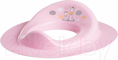 Детская накладка на унитаз Maltex Зебра / 6456 (розовый)