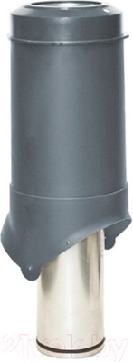 Выход вентиляционный на крышу Krovent Pipe-VT IS 125/изол./500 RAL 7024 (серый)