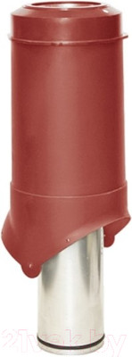 Выход вентиляционный на крышу Krovent Pipe-VT IS 125/изол./500 RAL 3009 (красный)