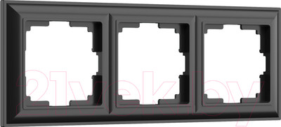 Рамка для выключателей и розеток Werkel W0032208 / a051026 (черный матовый)