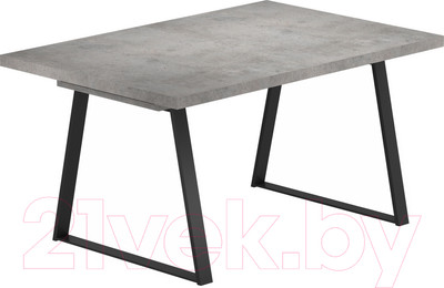 Обеденный стол Васанти Плюс Лофт 120-160x80 (бетон/каркас черный)