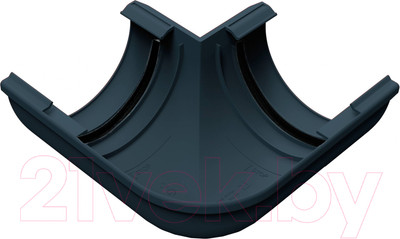 Угол желоба Ruplast Внешний 90 градусов с уплотнителем RAL 7024 (серый графит)