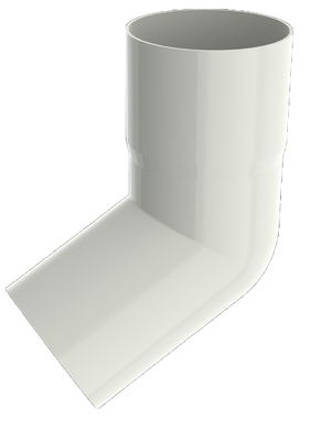 Колено трубы водосточной Ruplast 60 градусов RAL 9010 (белый)