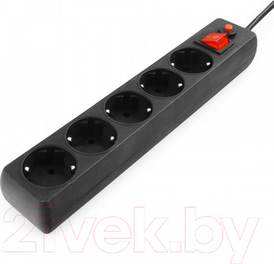 Сетевой фильтр General Lighting GPS 5м 3x1 / 471005 (с выключателем, черный)