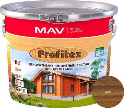 Защитно-декоративный состав MAV Profitex (3л, дуб)