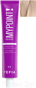 Гель-краска для волос Tefia Mypoint Tone On Tone 10/81 (60мл, экстра светлый блондин коричнево-пепельный)