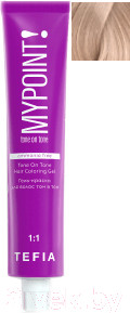 Гель-краска для волос Tefia Mypoint Tone On Tone 10/87 (60мл, экстра светлый блондин коричнево-фиолетовый)